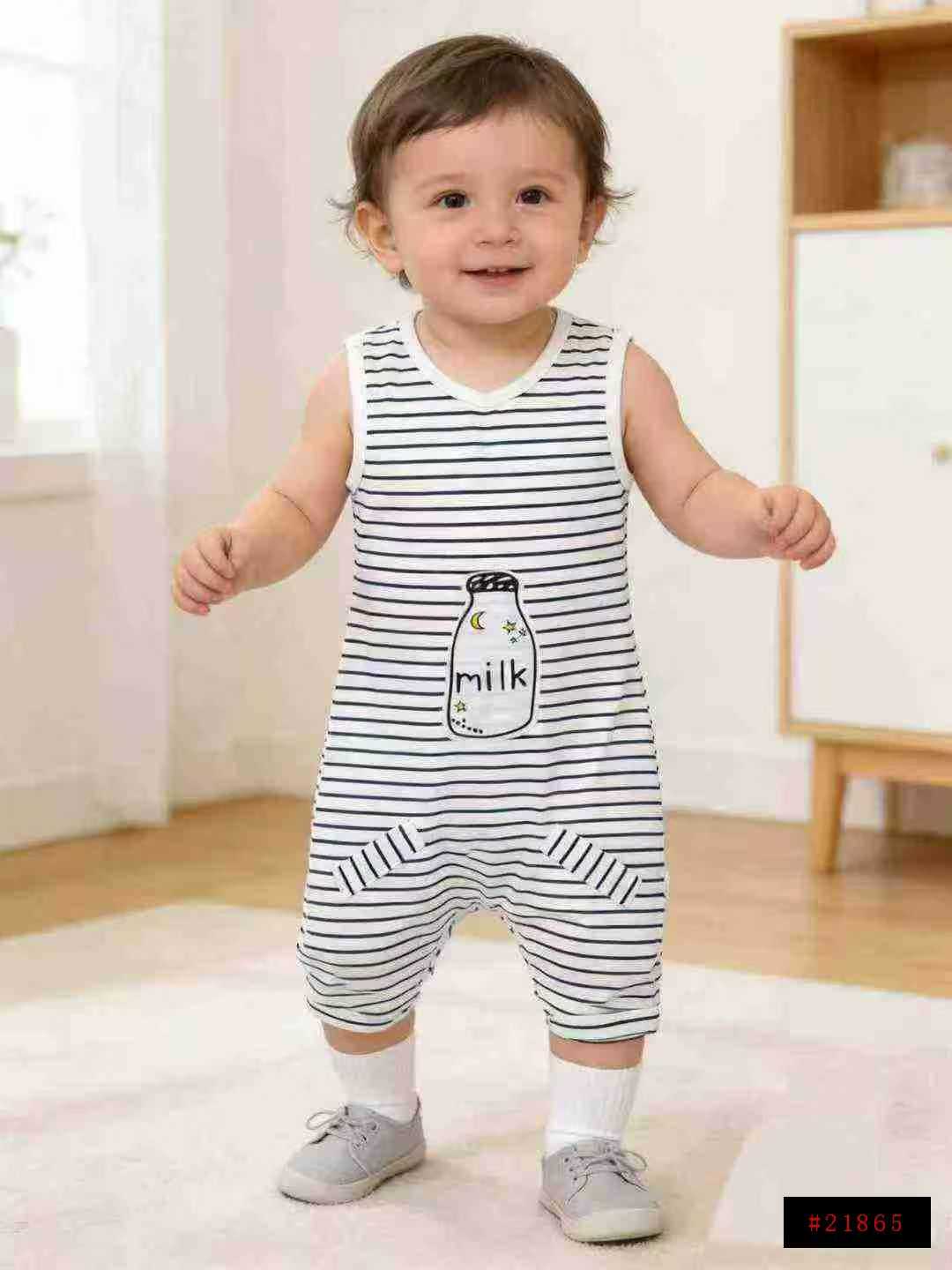 113 件[红包]🎱 春夏新款，新生儿无袖连体哈衣爬服，3A 纯棉面料柔软，亲肤透气舒适， 软拉链独立包装，码数 50—100（1 月到 1 岁）可穿，全清 3.8@_@