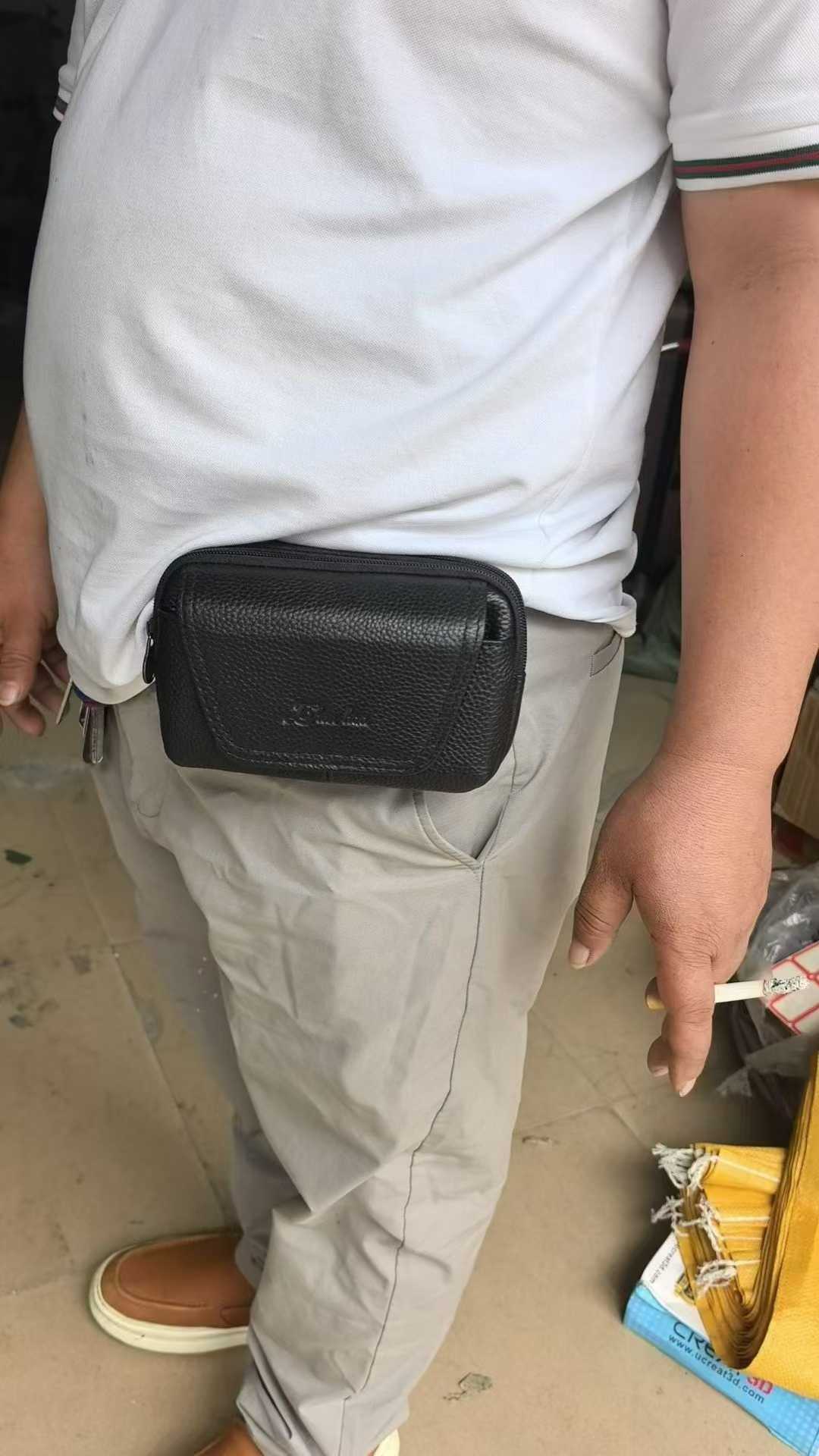 真皮腰包1500个，6.5元