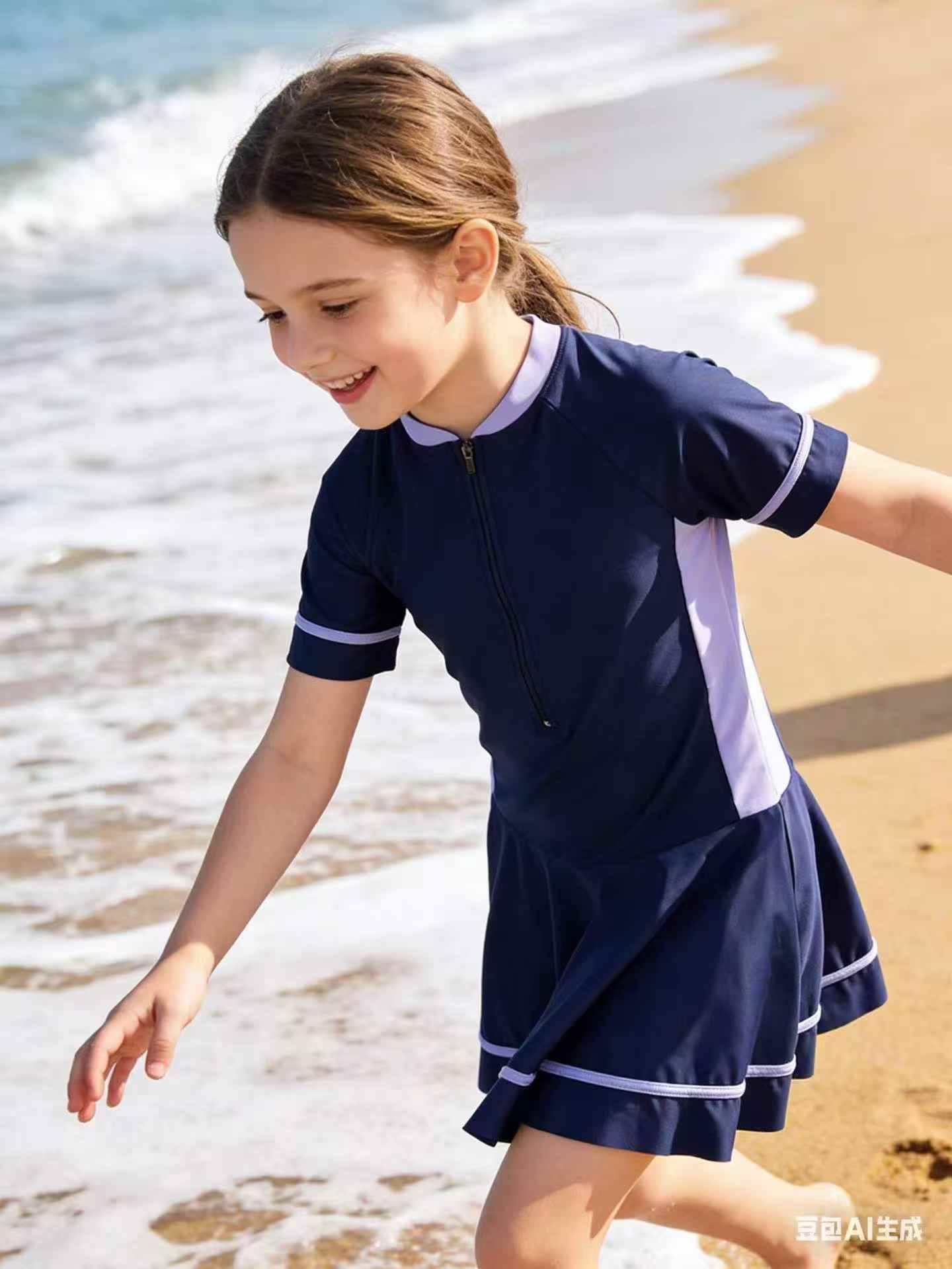 女童冲浪服4-5个尺码