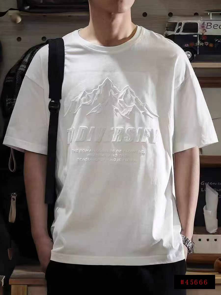 ☆大码男士夏季胖子加肥加大短袖圆领纯棉T恤，立休钢印工艺，735件，M-8XL，纯棉面料，版型宽松够大，独立包装吊牌，全清9.8元，分货+0.5